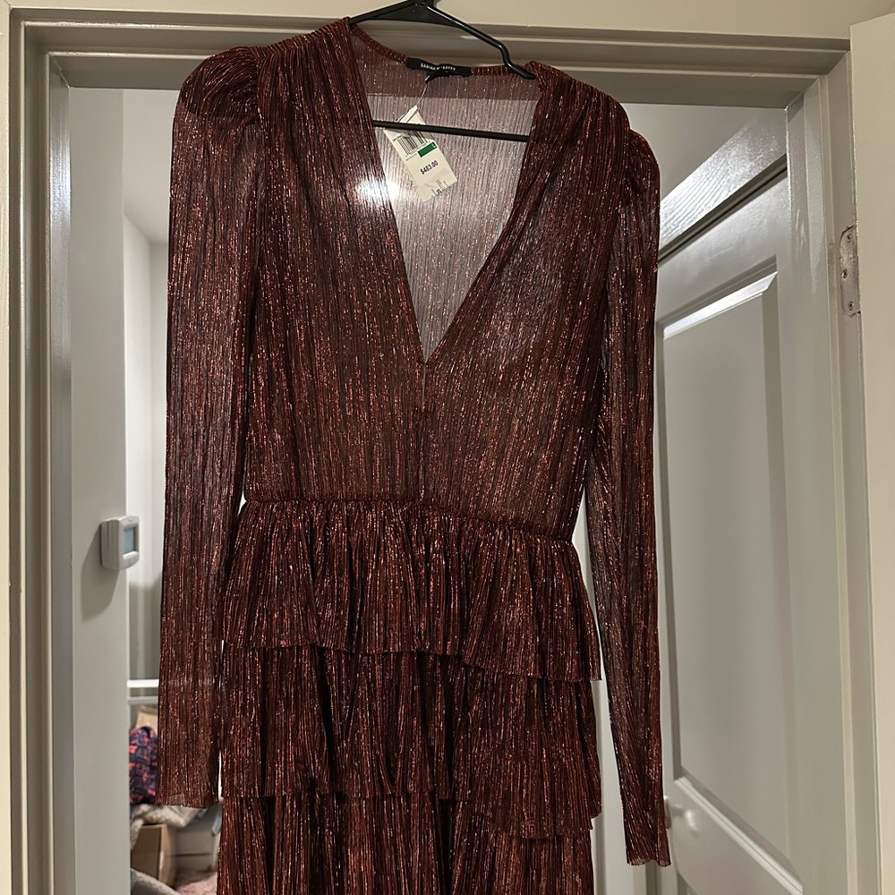 Elegant Shimmering Brown Dress
